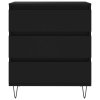 vidaXL Komoda čierna 60x35x70 cm spracované drevo