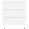 vidaXL Komoda biela 60x35x70 cm spracované drevo