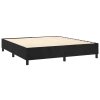 vidaXL Posteľný rám boxspring s matracom čierny 160x200 cm zamat