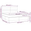 vidaXL Posteľný rám boxspring s matracom čierny 160x200 cm zamat