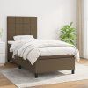 vidaXL Posteľný rám boxsping s matracom hnedý 90x200 cm látka
