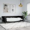 vidaXL Denná posteľ čierna 90x200 cm umelá koža