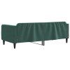 vidaXL Denná posteľ tmavozelená 90x200 cm zamat