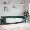 vidaXL Denná posteľ tmavozelená 100x200 cm zamat