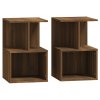 vidaXL Nočné stolíky 2 ks hnedý dub 35x35x55 cm spracované drevo