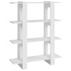 vidaXL Knižnica/deliaca stena biela 100x30x123,5 cm
