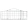 vidaXL Oblúkový gabionový kôš 200x30x60/80 cm pozinkované železo