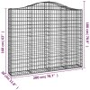 vidaXL Oblúkový gabionový kôš 200x30x160/180 cm pozinkované železo
