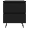 vidaXL Nočný stolík čierny 40x35x50 cm spracované drevo