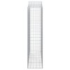 vidaXL Oblúkový gabionový kôš 7 ks 200x50x200/220cm pozinkované železo