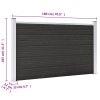 vidaXL Záhradný plot, WPC 180x105 cm, sivý