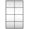 vidaXL Nástenné zrkadlo čierne 40x80 cm obdĺžnikové železné