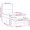 vidaXL Posteľný rám boxspring s matracom sivohnedý 90x190 cm látka