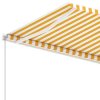 vidaXL Voľne stojaca ručne zaťahovacia markíza 400x300 cm, žlto biela