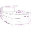 vidaXL Posteľný rám boxspring s matracom čierny 90x200 cm látka