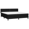 vidaXL Posteľný rám boxspring s matracom čierny 180x200 cm látka