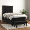 vidaXL Posteľný rám boxspring s matracom čierny 80x200 cm zamat