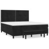 vidaXL Posteľný rám boxspring s matracom čierny 160x200 cm zamat