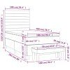 vidaXL Posteľný rám boxspring s matracom čierny 100x200 cm zamat