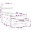 vidaXL Posteľný rám boxspring s matracom čierny 90x190 cm zamat