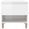 vidaXL Nočný stolík lesklý biely 50x46x50 cm spracované drevo