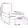 vidaXL Posteľný rám boxspring s matracom krémový 90x190 cm látka