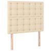 vidaXL Posteľný rám boxspring s matracom krémový 90x190 cm látka