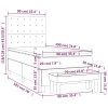 vidaXL Posteľný rám boxspring s matracom krémový 90x190 cm látka