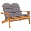 vidaXL Adirondack Záhradná lavička s vankúšmi 126 cm masívna akácia