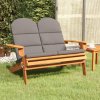vidaXL Adirondack Záhradná lavička s vankúšmi 126 cm masívna akácia