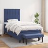 vidaXL Posteľný rám boxspring s matracom modrý 90x200 cm látka
