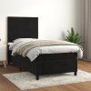 vidaXL Posteľný rám boxspring s matracom čierny 80x200 cm zamat