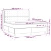 vidaXL Posteľný rám boxspring s matracom krémový 160x200 cm látka