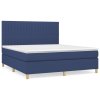 vidaXL Posteľný rám boxspring s matracom modrý 160x200 cm látka