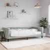 vidaXL Denná posteľ s matracom bledosivá 100x200 cm zamat