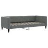 vidaXL Denná posteľ s matracom tmavosivá 90x200 cm látka