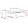 vidaXL Denná posteľ s matracom modrá 90x200 cm zamat