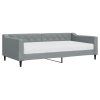 vidaXL Denná posteľ s matracom bledosivá 100x200 cm látka