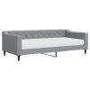 vidaXL Denná posteľ s matracom bledosivá 90x200 cm látka