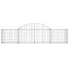 vidaXL Oblúkový gabionový kôš 8 ks 200x30x40/60 cm pozinkované železo