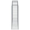 vidaXL Oblúkové gabionové koše 4 ks 200x50x140/160 cm pozink. železo
