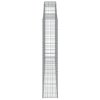 vidaXL Oblúkové gabiónové koše 6ks 300x30x160/180cm pozinkované železo