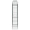 vidaXL Oblúkové gabiónové koše 4ks 400x50x180/200cm pozinkované železo