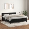 vidaXL Posteľný rám boxspring s matracom čierny 160x200 cm zamat