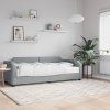 vidaXL Denná posteľ s matracom bledosivá 100x200 cm látka