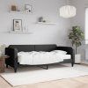 vidaXL Denná posteľ s matracom čierna 90x200 cm látka