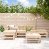 vidaXL 6-dielna záhradná sedacia súprava borovicový masív