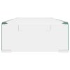 vidaXL TV stojan/stojan pod monitor z priehľadného skla, 70x30x13 cm