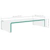 vidaXL TV stojan/stojan pod monitor z priehľadného skla, 70x30x13 cm