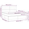 vidaXL Posteľný rám boxspring s matracom krémový 180x200 cm látka